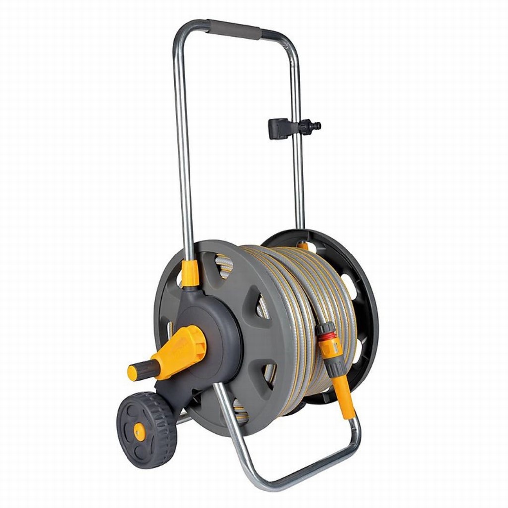 Hozelock Assembled Hose Cart 60m with 50m Hose Set