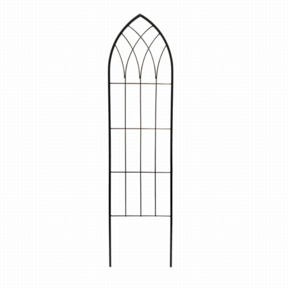 Gothic Window Pot Trellis 122cm - Black