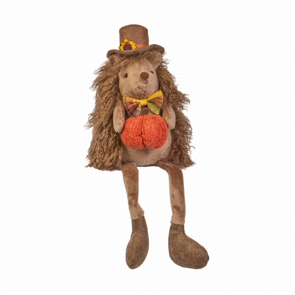 Autumn Decor Hedgehog Plush Decoration - Dangly Legs 52cm