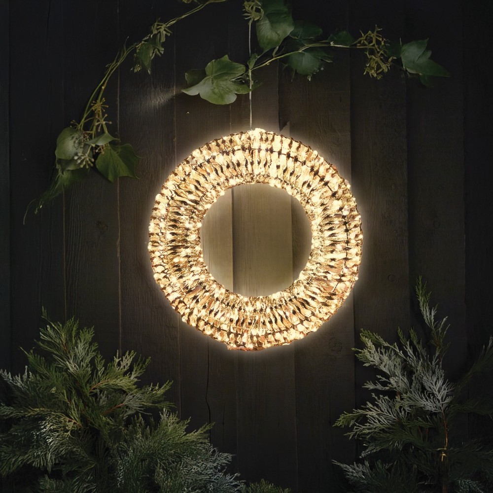 Three Kings GlitterTwist Gold Wreath 40cm