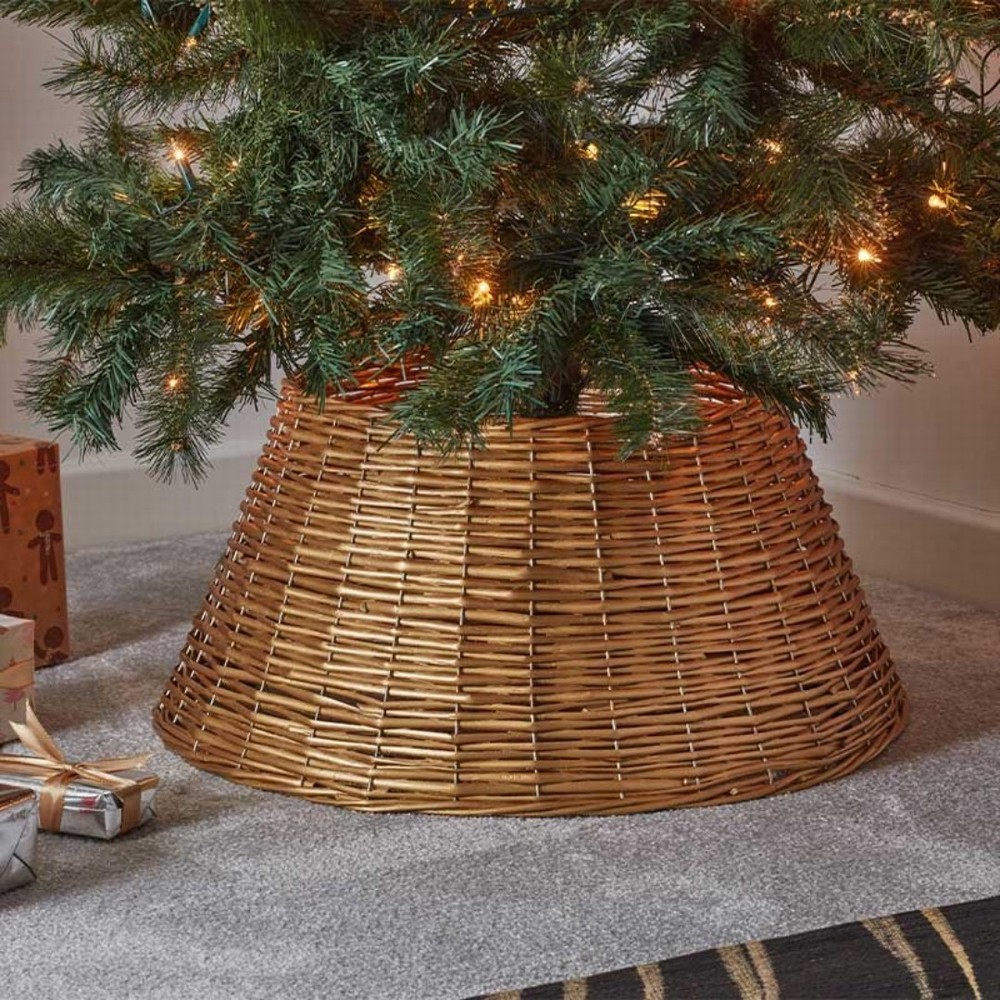 Three Kings 70cm Collapsible Faux Willow Tree Skirt - Tan