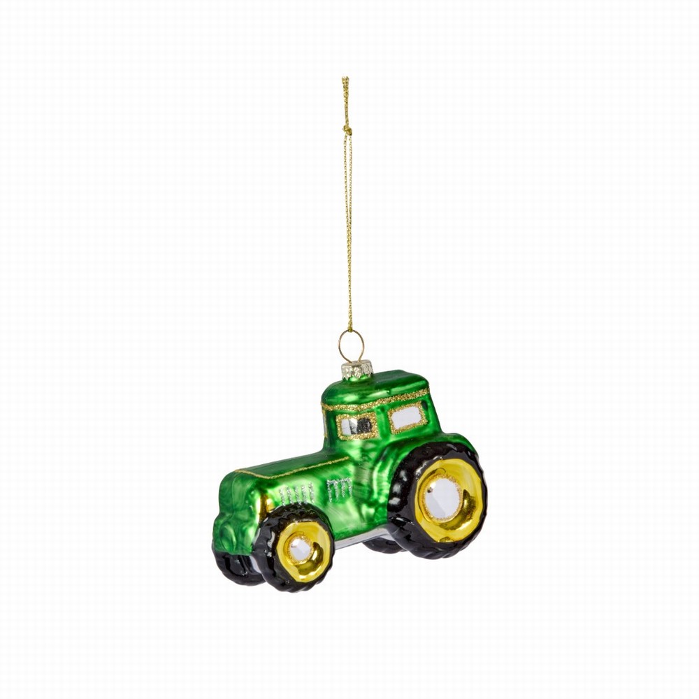 Three Kings Tractor Christmas Tree Decoration 7.4cm