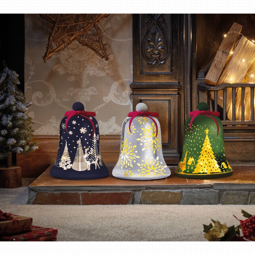 Three Kings LED Glass WonderBell - Sapphire 17.5cm Warm White
