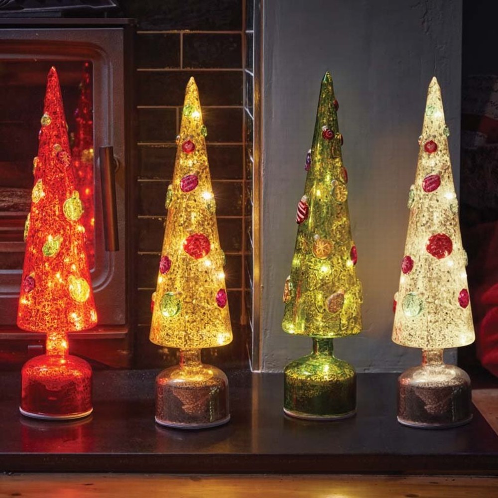 Three Kings InLit Spinning DecoTree - Gold 42cm Warm White