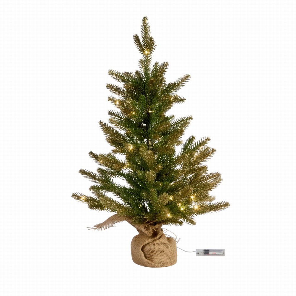Three Kings InLit Sparkly Fir, 60cm Warm White