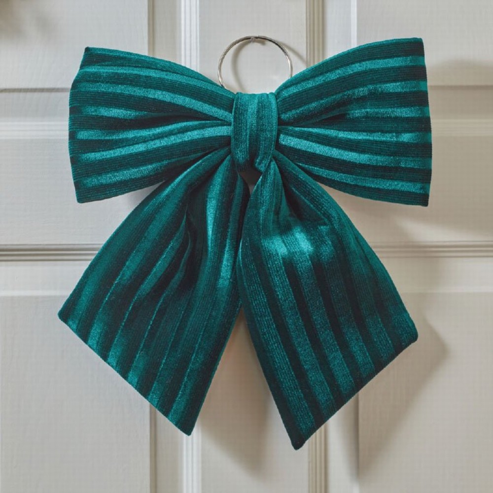Three Kings 13cm Luxury Velvet Bow - Emerald
