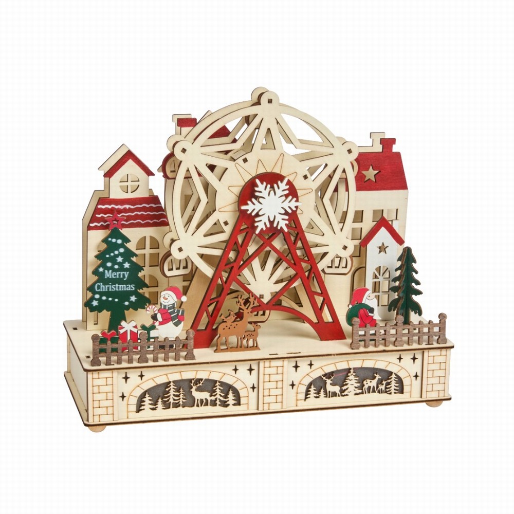 Three Kings InLit Festive Ferris Wheel 24.5cm Warm White