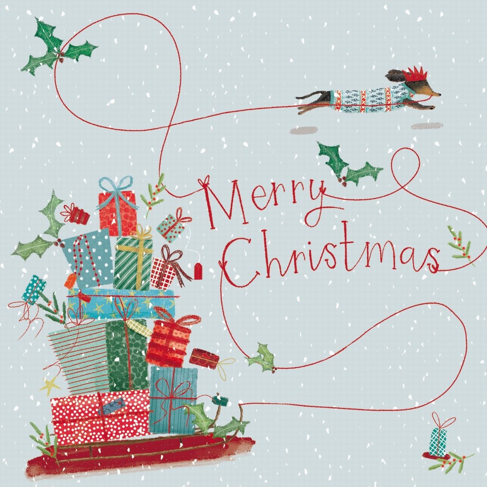 Pack of 6 Charity Christmas Cards - Pulling the Sledge