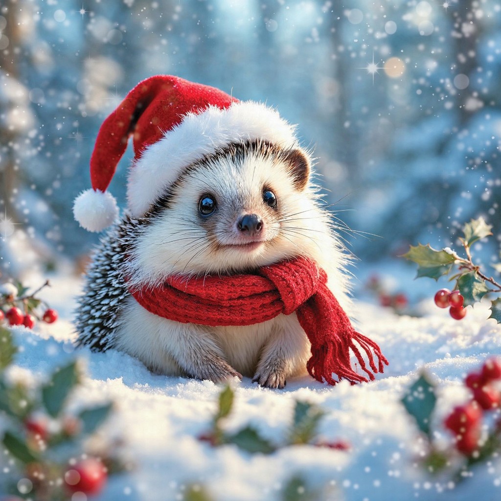 Box of 16 Christmas Cards 2 Designs - Winter Woodland Animals