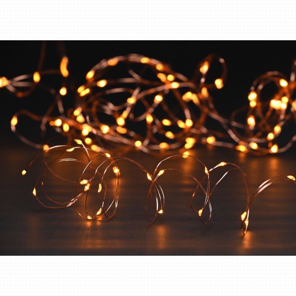 Festive 25 Battery Operated Multifunction Dewdrop Lights - Amber