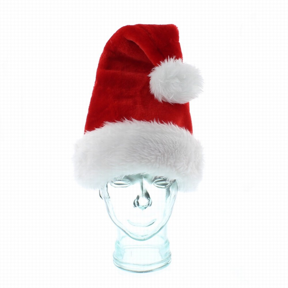 Festive 48cm Novelty Plush Traditional Santa Hat