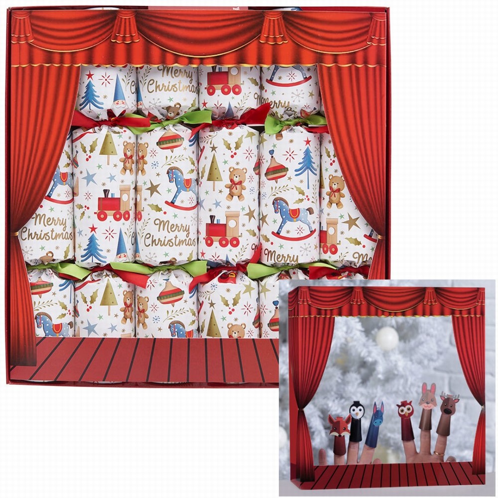 Robin Reed 6 Fun 12" Christmas Crackers - Toy Town