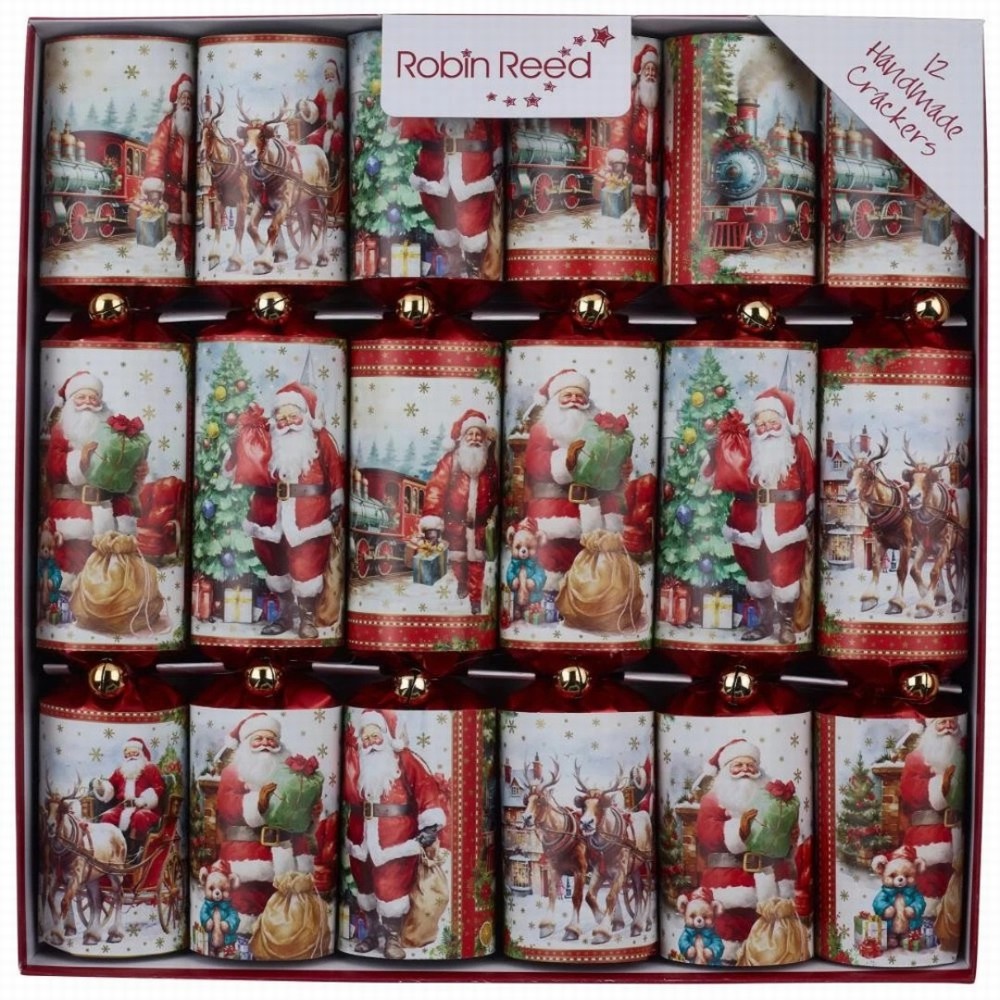 Robin Reed 12 Classic 12" Christmas Crackers - Xmas Eve Wishes