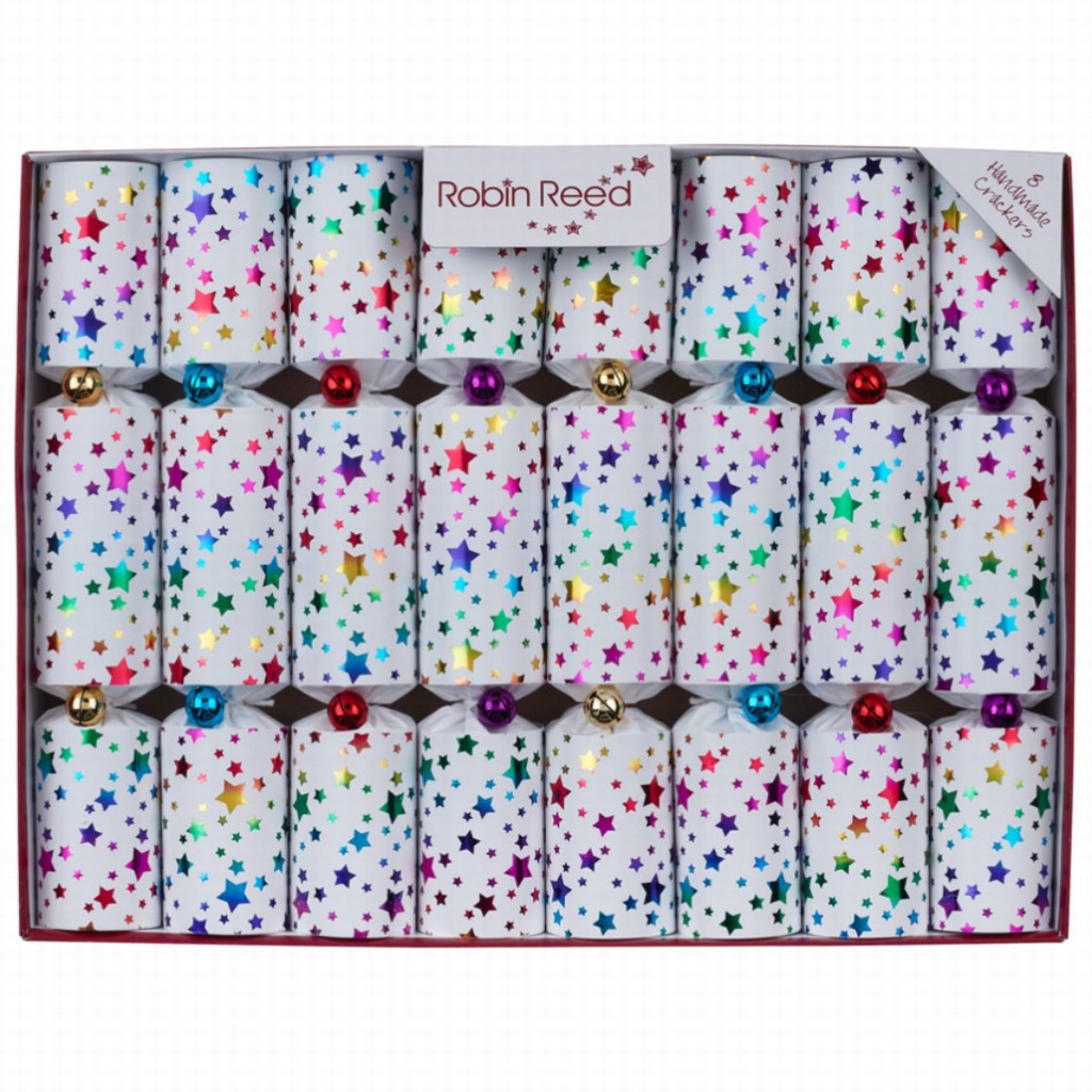 Robin Reed 8 Fun 10" Christmas Crackers - Magic Stars