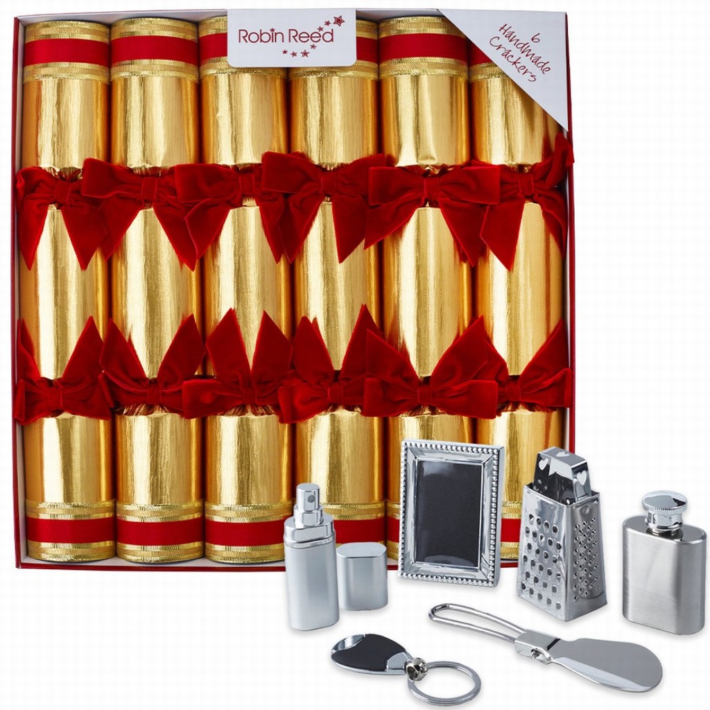Robin Reed 6 Deluxe 14" Christmas Crackers - Belgravia