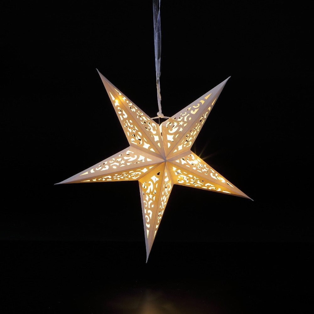 NOMA 40Cm Paper Shining Star - 15 Warm White LEDs