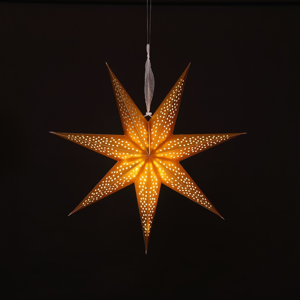 NOMA 60cm Gold Paper North Star with 20 Warm White LEDs
