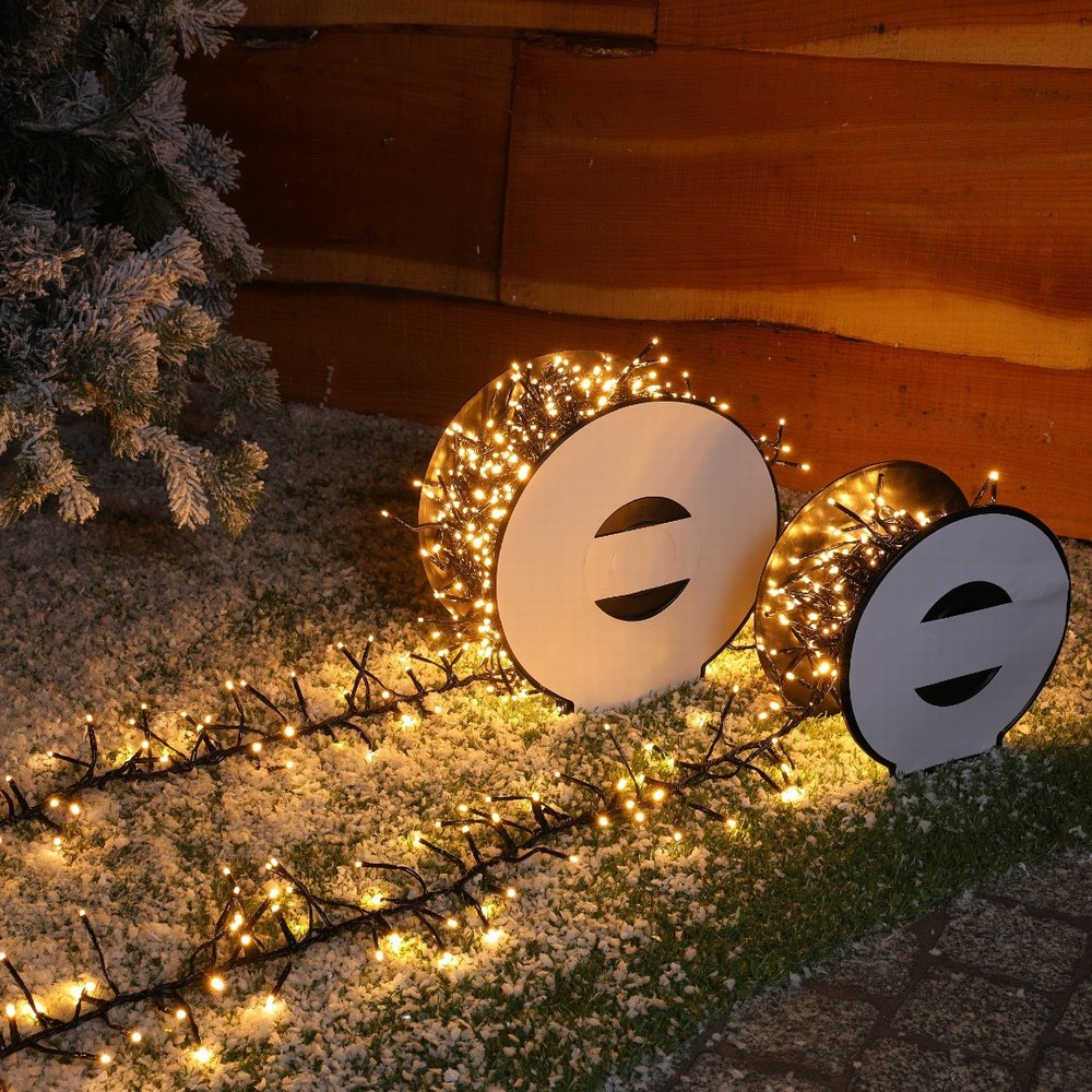 NOMA 10m Warm White Super Cluster Lights with Black Cable