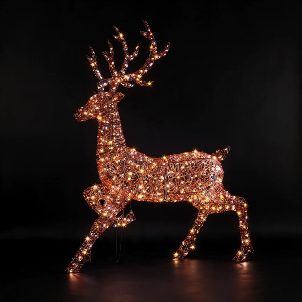 NOMA 1.4m Copper Acrylic Woburn Stag with Wire Antlers