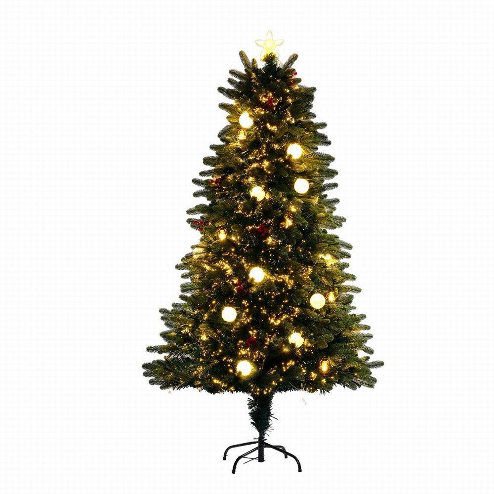 NOMA 1.2m Snowball Downswept Tree with Red Berries