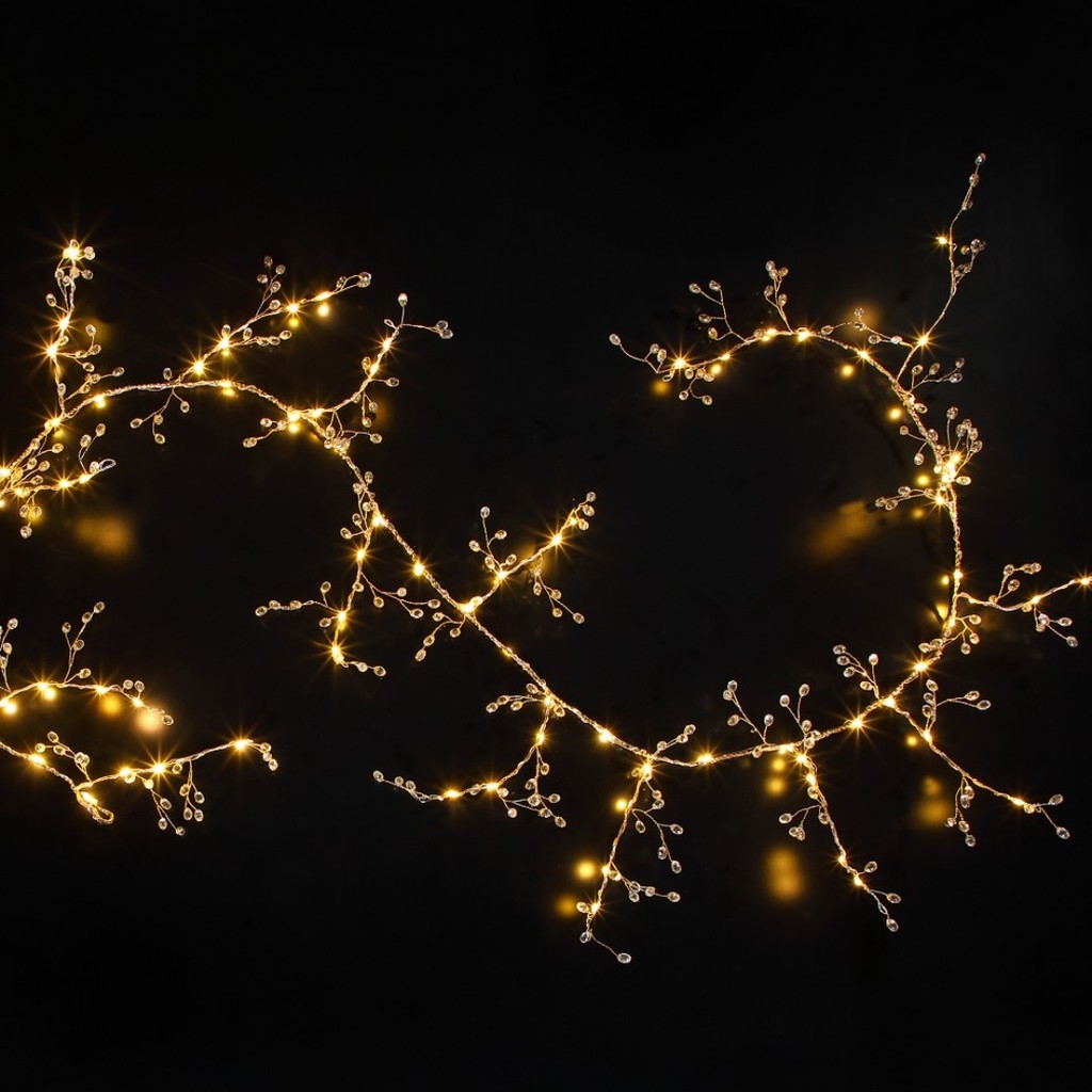 NOMA 1.8m Gold Jewelled Garland - 84 Warm White LEDs